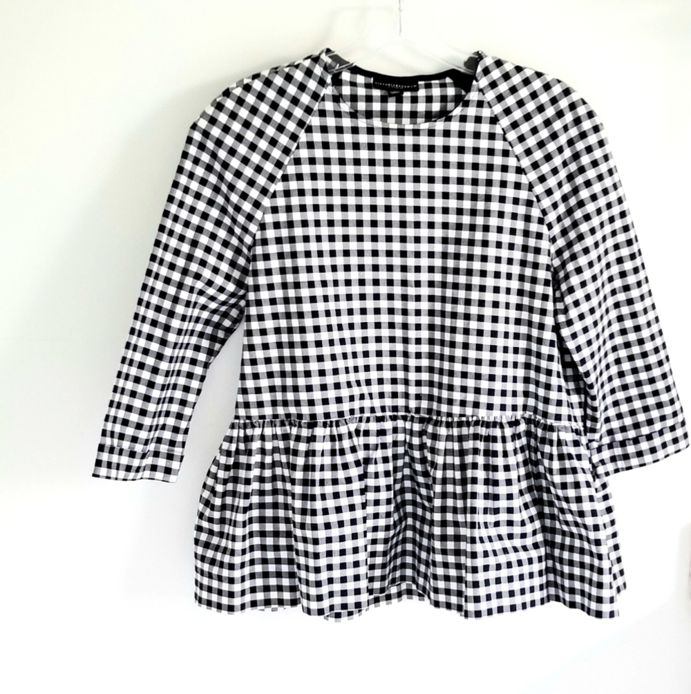Victoria Beckham for Target Peplum gingham top